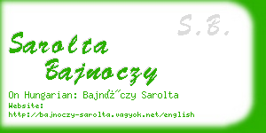 sarolta bajnoczy business card